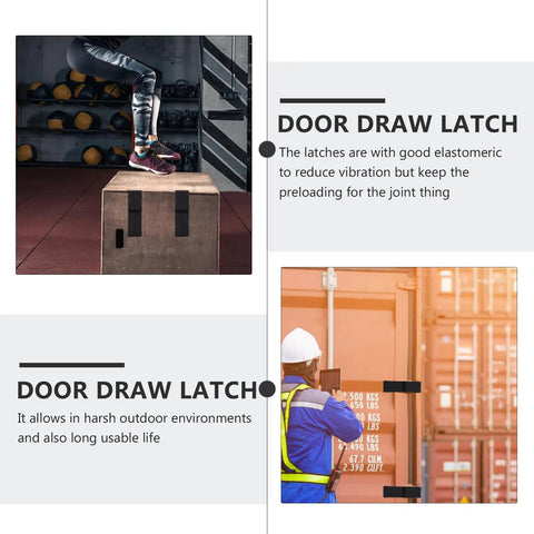 2 Pack Flexible Draw Latches For Cargo Boxes And Coolers With Concealed Installation, used on shipping container doors.