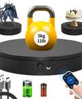 Turntable Display Stand With Remote Control, 7.87 Inch 360 Degree Electric Lazy Susan for photography with accessories shown