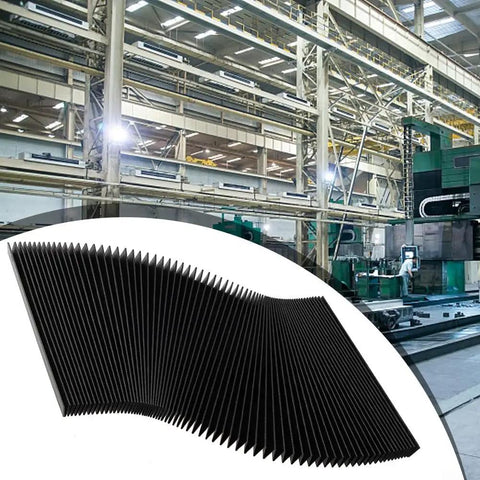 Foldable Accordion Bellows Cover for Milling Machines, Rubber Protective Guard Shield, 1.5m Length By 0.3m Width, factory background