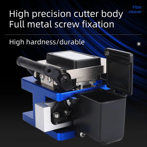 Precision Optical Fiber Cleaver FC-6S With Built-In Shred Collector For 250um To 900um Coating durable metal cutter and metal screw fixation