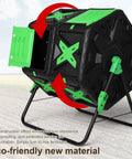Heavy Duty Dual Chamber Rotating Compost Bin With 360 Degree Tumbling System And Sliding Doors No Fuss Setup Tumbler
