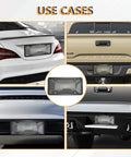 2 Pack Clear License Plate Protectors With Unbreakable Transparent Frames And Screw Cap Kit For Front And Rear Use Anti Rust ABS Plastic All Weather Protection Weatherproof Durable Holders For Standard American Vehicles on various car models.