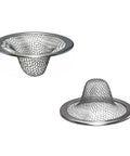 Top Shelf Heavy Duty Stainless Steel Drain Strainer With Hair Catcher For Bathroom And Utility Sink Rust Proof Mesh Filter Basket two pack design
