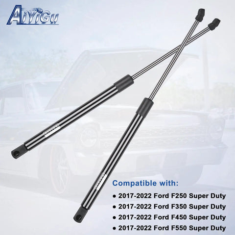 Heavy Duty Front Hood Lift Supports Gas Springs For 2017 Through 2022 Ford F 250 F 350 F 450 F 550 Super Duty Replacement Hood Struts