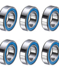 Six Pack MR137-2RS Deep Groove Ball Bearings 7x13x4mm Rubber Sealed Chrome Steel ABEC 5 Low Noise For Smooth Quiet Precision Mechanical Projects For Everyday Use