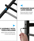King Size Metal Platform Bed Frame With Led Headboard And Built In Charging Station Sets Off Cool Vibes With Music Sync Lights assembly instructions with snap-lock design.