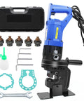 Heavy Duty Electric Hydraulic Hole Punch Kit For Metal With 1200W Motor Delivers Quick 20 Ton Punch set with dies and accessories