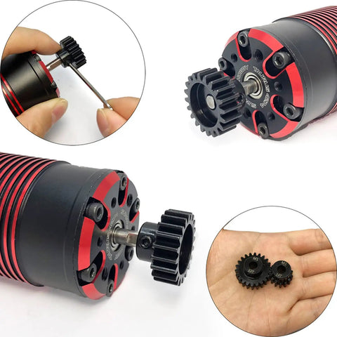 M1 Pinion Gear Set 5mm Hardened 14T 15T 16T 17T 18T 19T 20T 21T 22T For 1 8th And 1 7th RC Cars With Hex Key Installation