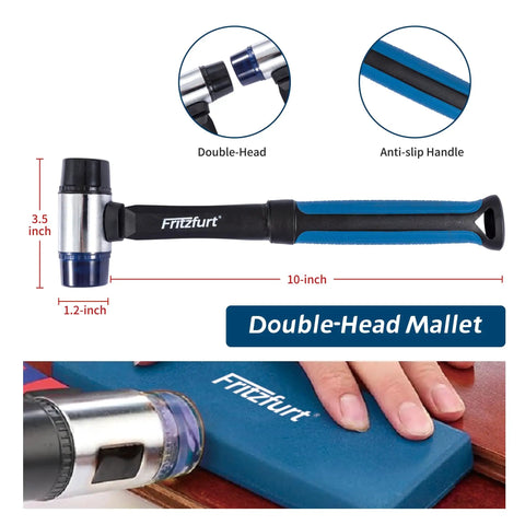 65 Piece All In One Flooring Tools Kit For Laminate, Vinyl Plank And Hardwood Installations With Double Faced Mallet