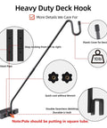 Railing Mount Deck Hook Heavy Duty Shepherds Bracket For Outdoor Plant Hangers And Bird Feeders 360 Degree Rotating Pole