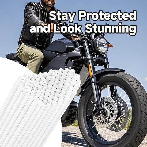 72Pcs Spoke Covers For 8 To 21 Inch Rims White Universal Wheel Wraps For Dirt Bikes Bicycles E Bikes And Wheelchairs