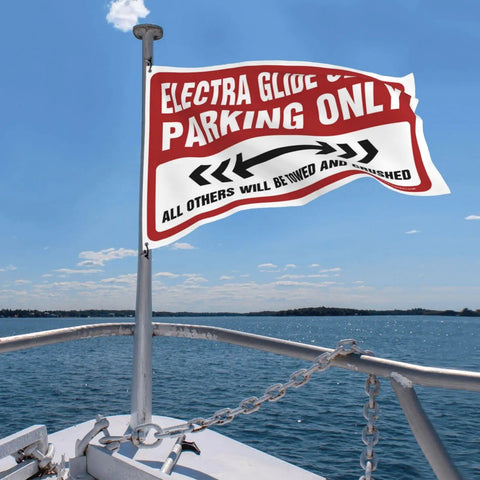 Parking Only Flag For Outdoor Decor 60x90cm Premium Polyester Garden Banner With UV Protection flying on a boat