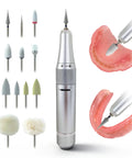 High Speed USB C Corded Polishing Kit for Acrylic Bases and Reline Materials, including polishing tips and denture application