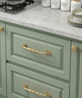 Kitchen drawers with Two Pack Antique Brass Cabinet Handles 3.75 Inch French Provincial Floral Drawer Pulls
