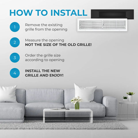 Premium 30 By 6 Inch Wall Vent Cover With Multi Shutter Damper And Adjustable Front Blades In Rustproof Aluminum White Finish Built To Last HVAC Air Return Grille