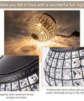 14 inch Crystal Pendant Light, 2-Light Antique Bronze Small Chandelier with hand-crafted crystals and wrought-iron frame.