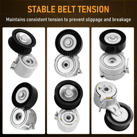 Premium Drive Belt Tensioner Idler Pulley Kit That Slaps Right Into Audi A7 A6 S4 Q5 Q7 And Porsche Cayenne Panamera For Serious Street Performance And Smooth Daily Drives, black pulley set