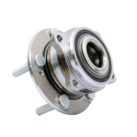 Front view of the Front Wheel Bearing Hub Assembly Set Of 2 For 2007-2014 Hyundai Santa Fe, 2007-2012 Hyundai Veracruz, 2011-2015 Kia Sorento