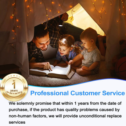 Family reading together under a blanket fort with string lights, showcasing enjoyment and bonding.