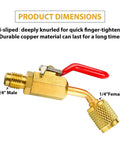1/4 inch male to female refrigerant valve from 7 Piece DIY Friendly Air Conditioning Refrigerant Valve And Adapter Kit