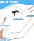 Gold Eyeglasses Repair Kit With Temple Arms Replacement Parts And Soft Nose Pads Plus Compact Screwdriver For Broken Frames displaying lightweight gold temple arms.