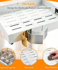 Built Tough Pull Out Cabinet Organizer For Kitchen, showing slide-out drawer design with rust-proof material and strong load capacity.
