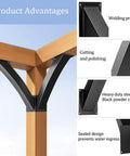 Heavy Duty Arc 45 Degree Angle Support Bracket Inside Mount Corner Connector Brace Kit For Securing Wood Posts And Gazebo Frames Designed to Hold Tight Like A Tank, showing welding and cutting details.