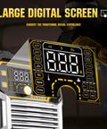 Large LED display on 6 In 1 Welding Machine With Plasma Cutter And TIG Capabilities, Pulse TIG Lift TIG Stick Spot Weld And Cut, 110V/220V Dual Voltage.