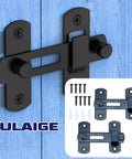 2 Pack 180 Degree Flip Sliding Barn Door Lock Set For Privacy And Security, Heavy Duty Powder Coated Forged Steel Latches