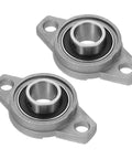 Beefed Up Pillow Block Bearing Set 20mm Bore 13/16 Inch, Zinc Alloy Steel Flange Mounted Self Alignment Insert Bearings, 2 pieces