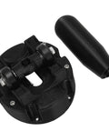 Sequential Shifter Mod Plate For TH8A USB Racing Wheel Adapter shown with black mounting and knob