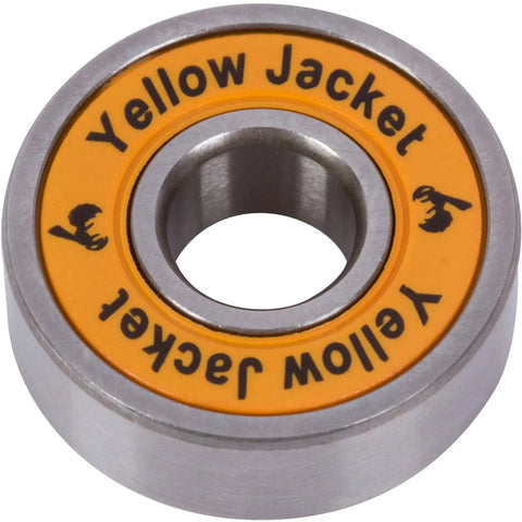 Premium Inline Skate Bearings 608 ABEC 9 In Tropical Orange Pack Of 16 for smooth rides, close-up view of single orange bearing