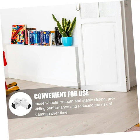 Easy Setup Rides Slick Heavy Duty Galvanized Gate Caster Wheels For Wooden Doors And Sliding Barn Supports Directional Roller Kits in a bright interior setting.