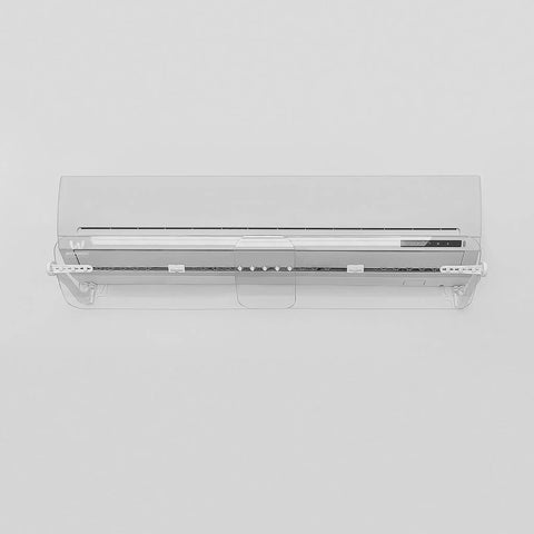 Adjustable AC Air Deflector Extends From 24 To 43 Inches, 360 Degree Rotatable To Direct Airflow, Transparent See Through Design