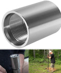 1 1/4 Inch Galvanized Well Point Drive Coupling With Female Thread, Heavy Duty Connector For 1 1/4 Pipe, Replacement For Drcoup125, Secure Quick Connect, Leak Proof Fit, Durable Metal Coupler For DIY And Pro Well Point Work, galvanized steel coupling