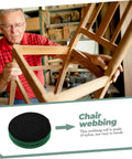 Man using Heavy Duty Nylon Elastic Webbing Straps For Furniture Chart And Sofa Repair Dead Easy Diy Upholstery Fix on chair.