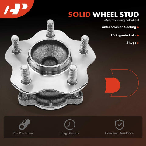 2 X Rear Wheel Bearing And Hub Assembly 5 Lug For Nissan Sentra 2007-2012 L4 2.5L high load ball bearing hub replacement