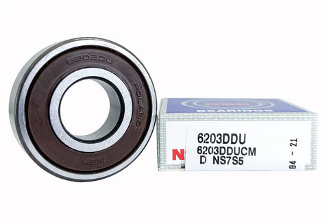 Get Ready to Work with These Bad Boy 6203 Deep Groove Ball Bearings Measuring 17x40x12mm Featuring 2RS DDU VV Double Shields, showing bearing and box.