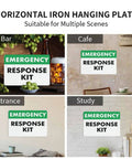 Emergency Response Kit First Aid Sign 8x12 Inches Rust Free Aluminum Weatherproof for bar, cafe, entrance, study