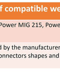 List of compatible welders for 250 Amp MIG Welding Torch Gun For Lincoln Magnum 200 And 250 And Tweco No 2
