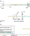 M12 A Code 8 Pin Male To Female Extension Cable With Front Panel Bulkhead Mount IP67 Shielded CAT6A Pro Grade Industrial Ethernet For Sensors, Robotics, Machine Vision And Automation 0.3m technical drawing with dimensions