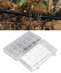 Get Your Fix Fast With These Top Tier Double Wire Irrigation Hose Clamps In Blue And White! This Sweet Assortment Kit Boasts 10 Sizes Ranging From Tiny 5mm To A Big 14mm Diameter Plus Zinc Protection For Rust Resistance. Grab The Nifty Storage Box Inside. wire hose clamps kit, zinc plated, 5mm-14mm, in storage box, securing irrigation hose