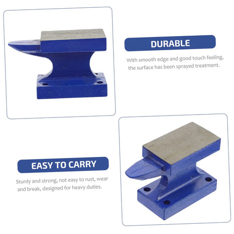 Heavy Duty Horn Pad Tool For Blacksmithing And Jewelry Making showing blue durable design for crafting, shaping, and metalworking.