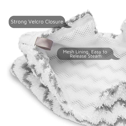 Heavy Duty Steam Mop Replacement Pad For Pocket Steam Mop Models S3501 S3601 S3901 S2901 showing velcro and mesh lining