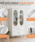 2 Pack 5.7 Inch Peel And Stick Cabinet Handles No Drill Stick On Pull Handles For Closet Drawer Fridge With Strong Adhesive And Rust Resistant Aluminum Grip Silver shown on a white cabinet.