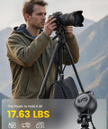 Go To Camera Tripod With Rapid Leg Deployment For DSLR, iPhone And GoPro, 67 Inch Adjustable Stand, photographer using outdoors