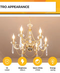 90 Plus CRI LED Candelabra Bulbs E12 Dimmable 2700K Soft Warm White 4W 450LM Flame Tip CA10 Chandelier Light in room setting