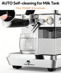 Kickstart Your Daily Grind With This Barista Quality Espresso Machine featuring an automatic milk frother for self-cleaning.
