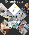 Collage showing extensive use of 11 Inch Long Reach Needle Nose Pliers With Milled Jaws for mechanics, technicians, contractors