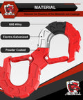 3/8 Inch Tow Hook And Winch Shackle For Off Road Recovery 33000 Lbs G80 Heavy Duty Integrated Quick Shackle Red material view